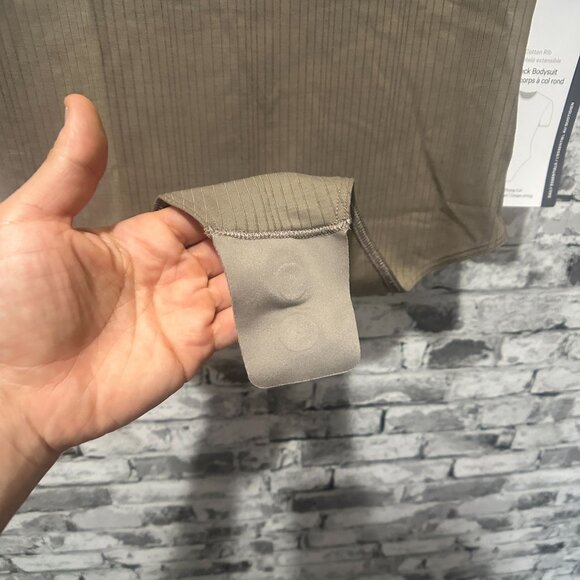 NWT Lululemon Stretch Cotton Rib Crewneck SS Bodysuit Thong Size XS (WSHG) - Picture 8 of 16